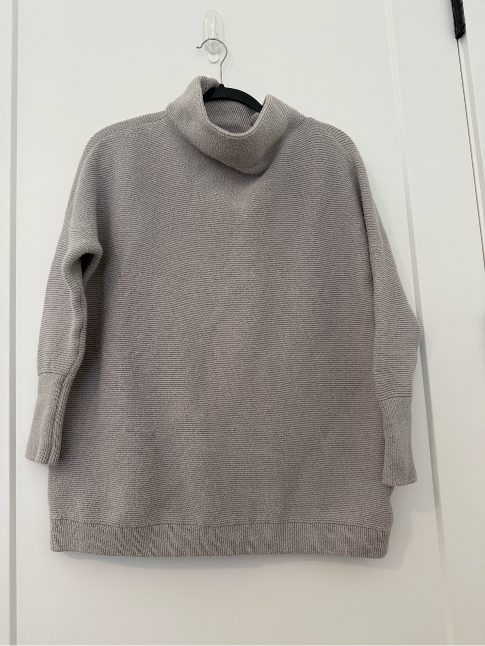 Free People Light Taupe Cowl Neck Sweater